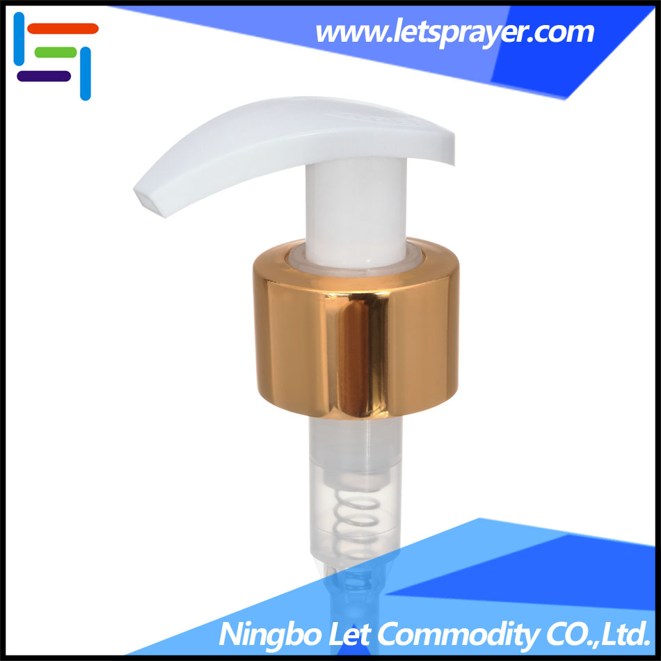 Golden aluminum lotion pump